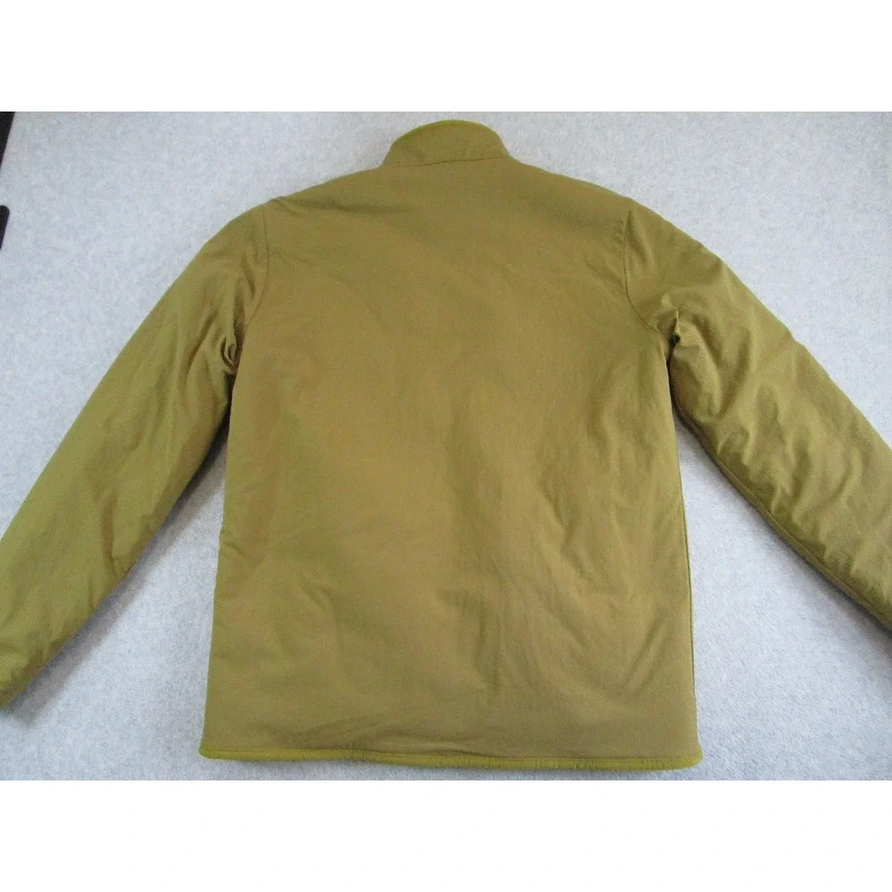 Topo Designs Jacket Mens Small Tan Reversible Sherpa Pile Hiking Coat